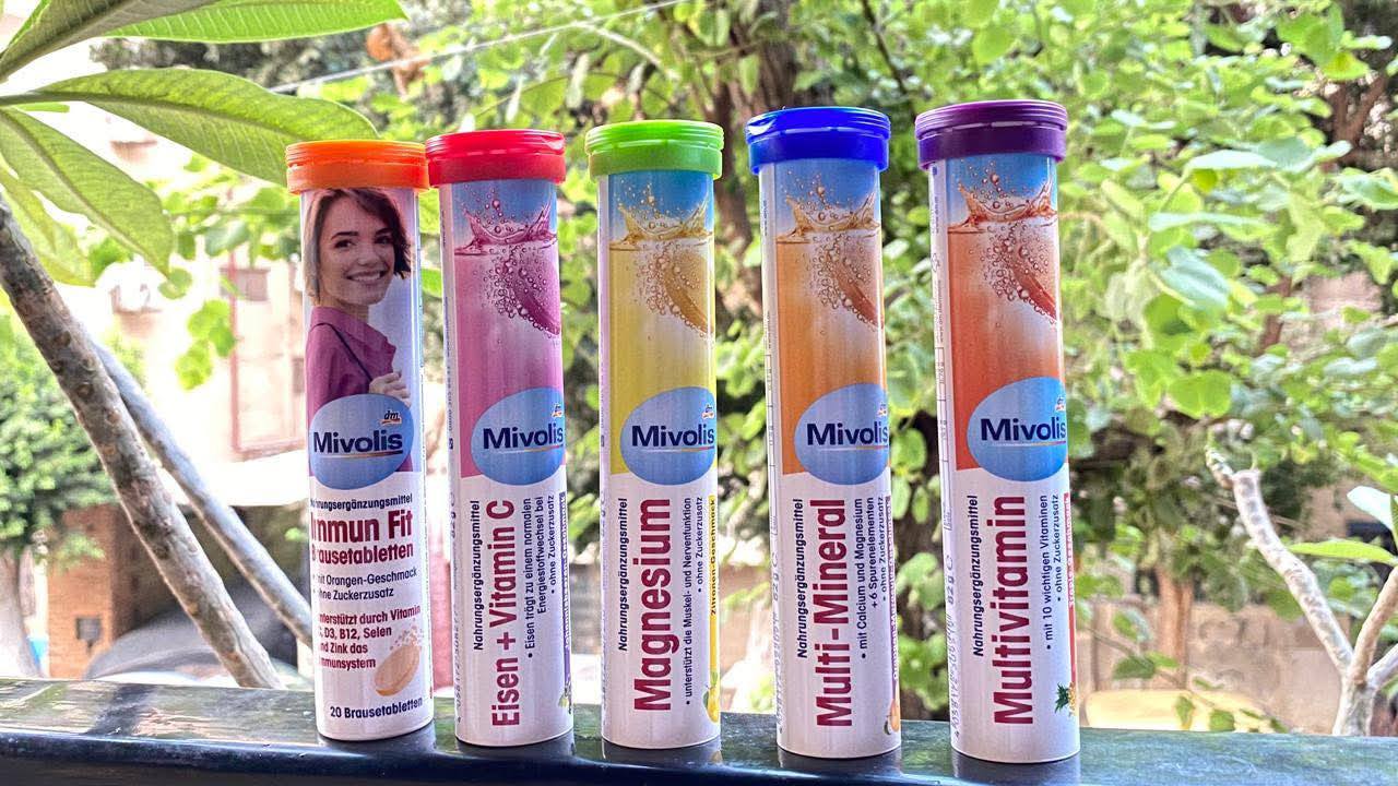 VITAMIN أقراص فوارة متعددة الفيتامينات، 20 حبة، 82 جرام بنكهة استوائية